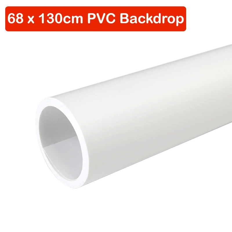White 68x130 см ПВХ-ткань черного цвета фон против морщин для фотостудии - Цвет: White