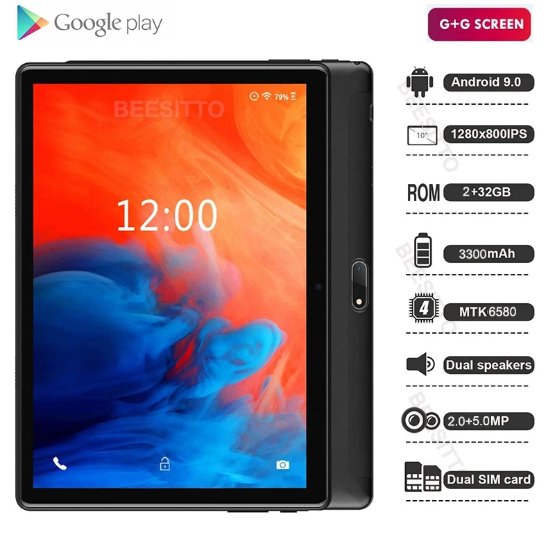 Новый планшетный ПК 10 1 дюйма Android 9 0 Google Play 3G телефонные звонки планшеты Wi Fi Bluetooth