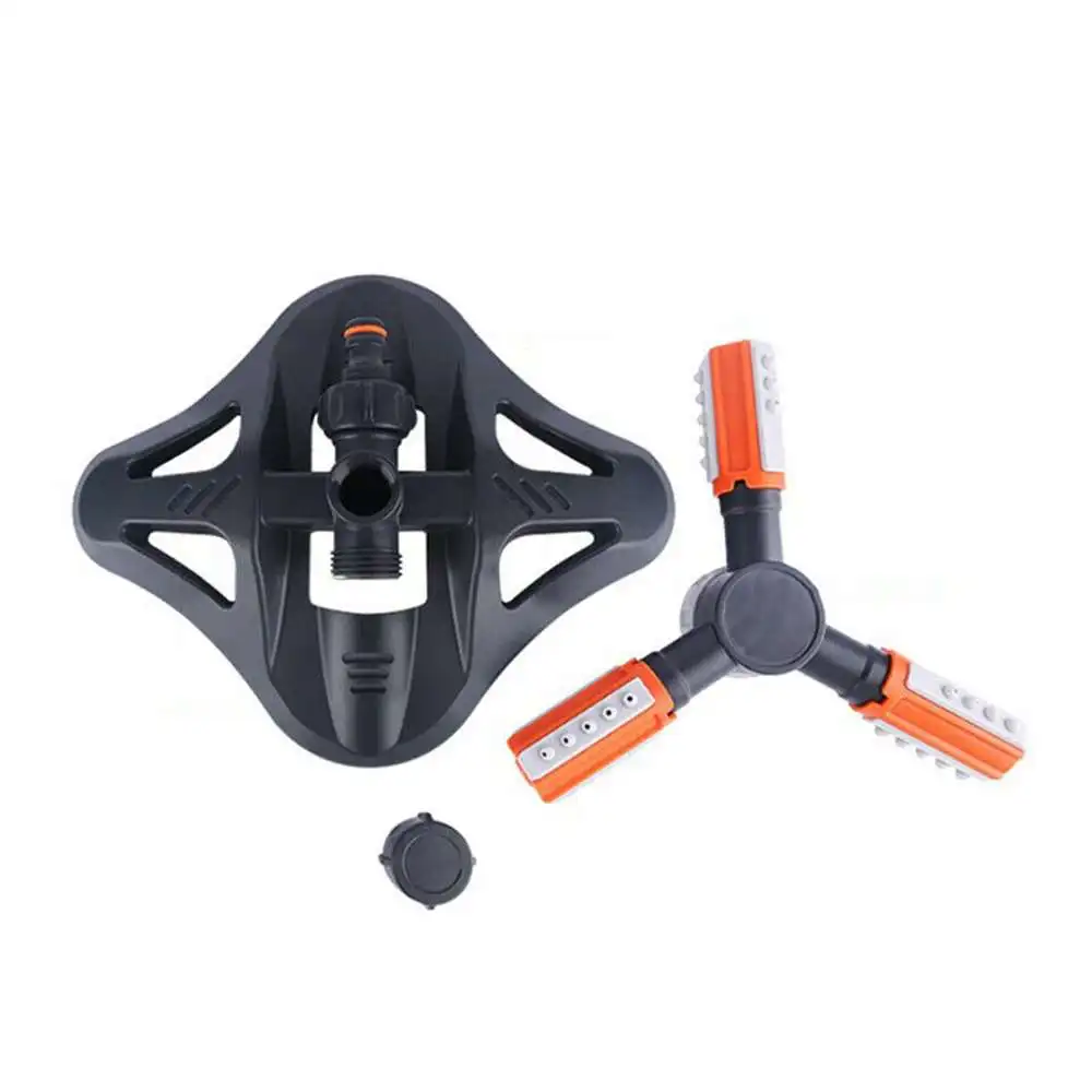

Plastic Three-prong Sprinkler Water Automatic Rotating Sprinkler Adjustable Irrigate Lawns Garden Water Conservancy Drive