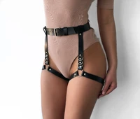 leather harness garter belt stocking suspenders straps body buttocks bondage lingerie women bdam sexy leg harness belts female