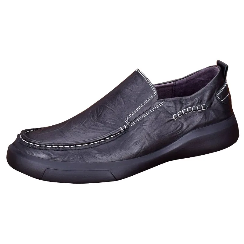 

Casual Business Genuine Leather Men's Loafers Fashion Set Of Feet Soft Cowhide Male Shoes Spring Summer New Handmade Boys Shoes
