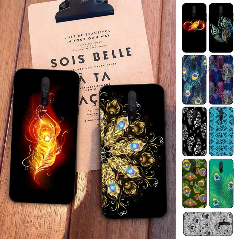

Peacock Feather Phone Case for Redmi 5 6 7 8 9 A 5plus K20 4X S2 GO 6 K30 pro