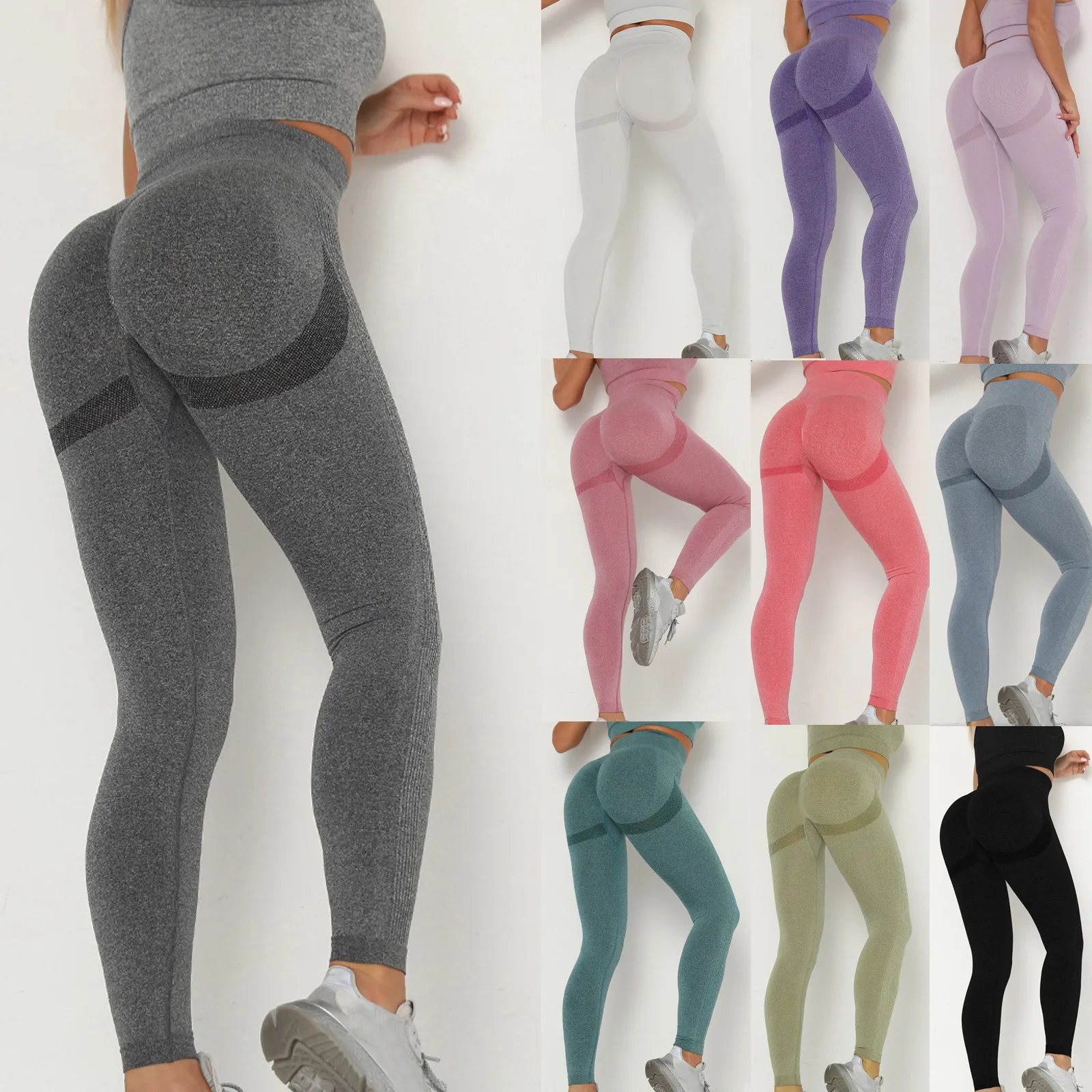 

Sexy Women Leggings Bubble Butt Push Up Fitness Legging Slim High Waist Leggins Mujer Seamless Sports Fitness High-waist Pants