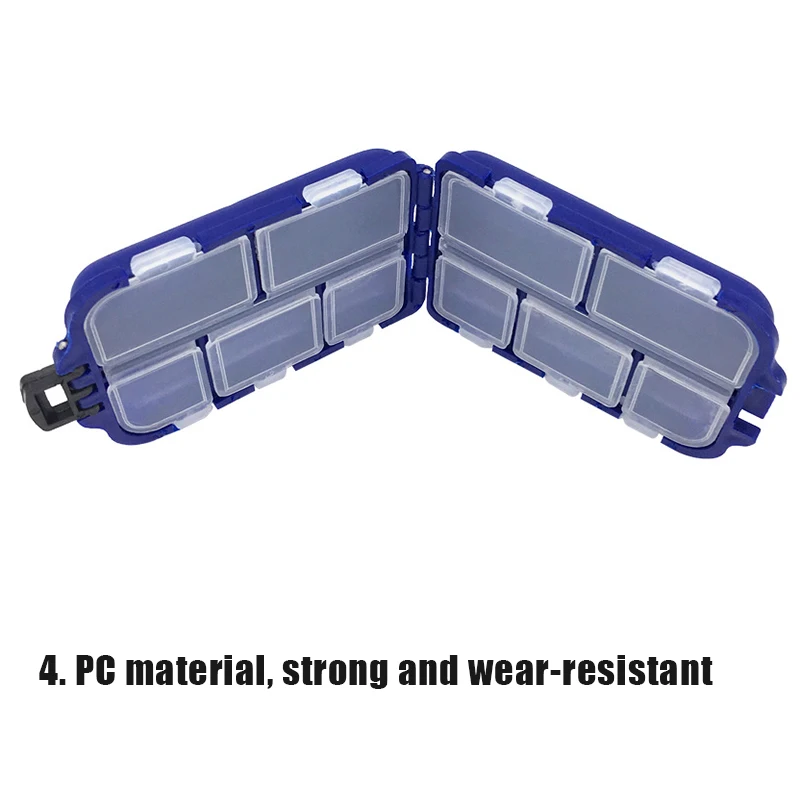 Оптовая продажа 10 отсеков ящик для хранения рыболовной приманки крючок снасти