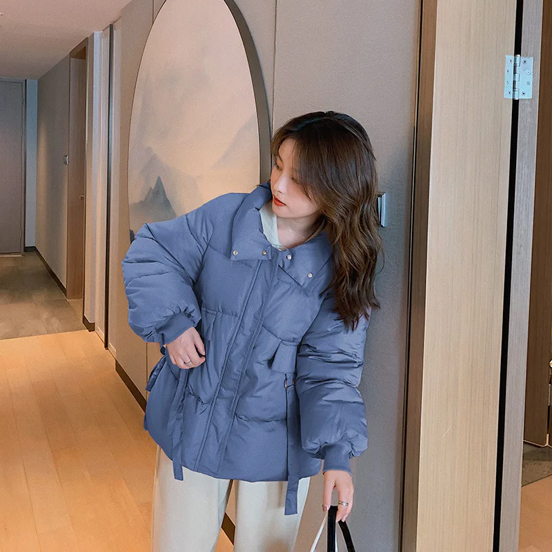 Women Jacket 2021 Plus Size Winter Solid Stand-up Collar High Quality Outwear Loose Fashion Thicken Warm Parka Padded Jacket