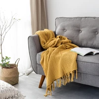 textpion pure cotton sofa cover blanket all season z shaped fringe sofa pad blankets for office car sofa bedspread tj4513