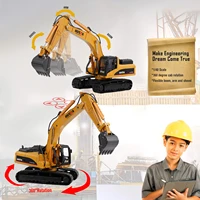 huina engineering vehicle toys model 140 simulation large metal alloy excavator truck car construction car gift for kids