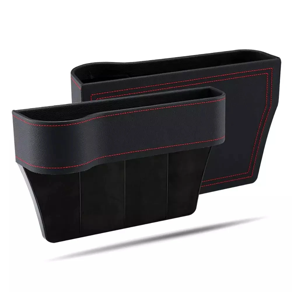 

Car Seat Gap Organizer PU Leather Drink Holder Multifunctional Phone Keys Organizer Storage Holder Universal Car Accessories