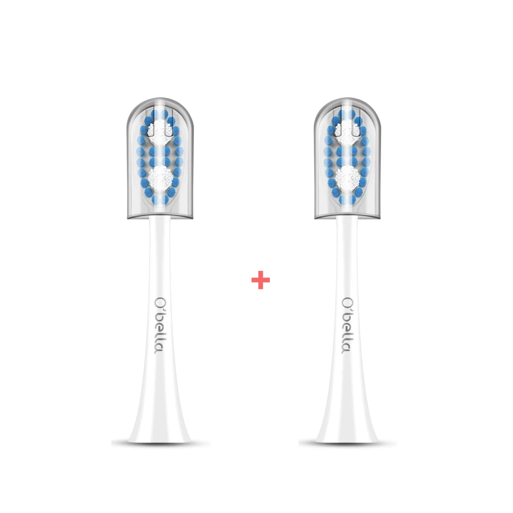 2psc Toothbrush head T10 Электрический Зубная щётка 2-в-1 3 Режимы чистки 2 чистка лица режимов 3 часа быстрой зарядки с usb-портом зарядки IPX7 Водонепроницаемый - Цвет: 2psc Toothbrush head