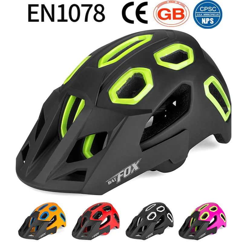 

Batfox Mountain Bike Cycling Helmet Ultralight Integrally-Molded Casco Ciclismo Trail Xc Road Safety Cap Adult Men Women Helmets