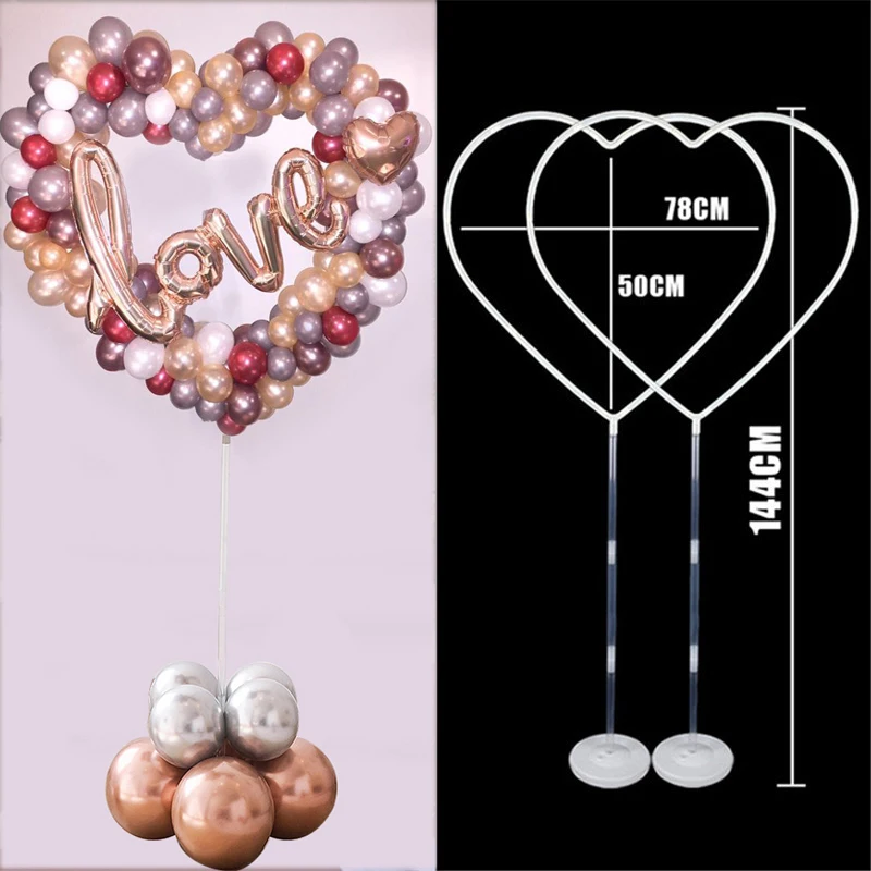 

Valentine Day Heart shaped Balloons Stand Holder Column Wedding Decorations Balloon wreath Frame Valentine's Day decor ball