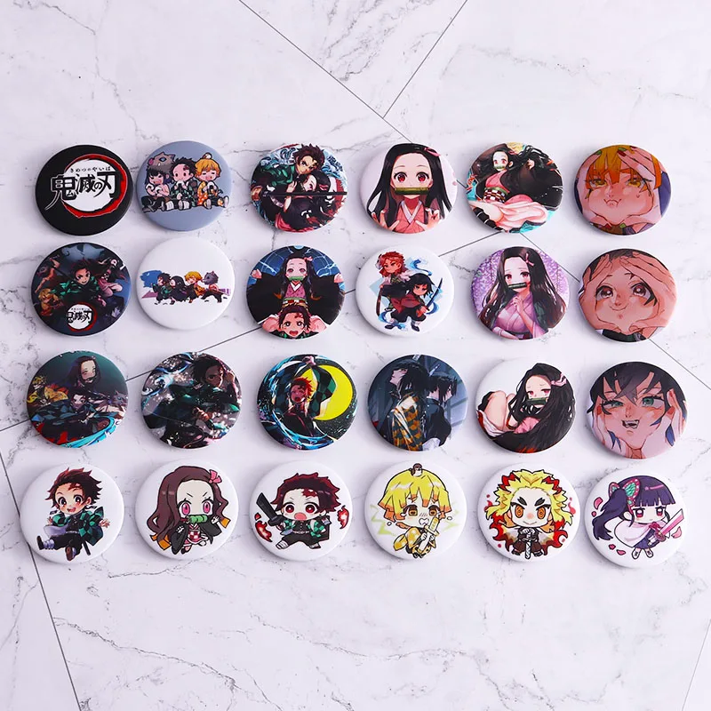 Аниме Demon Slayer Kimetsu No Yaiba Kamado Tanjirou Косплей Prop Pin Брошь Nezuko значки Кнопка брошь