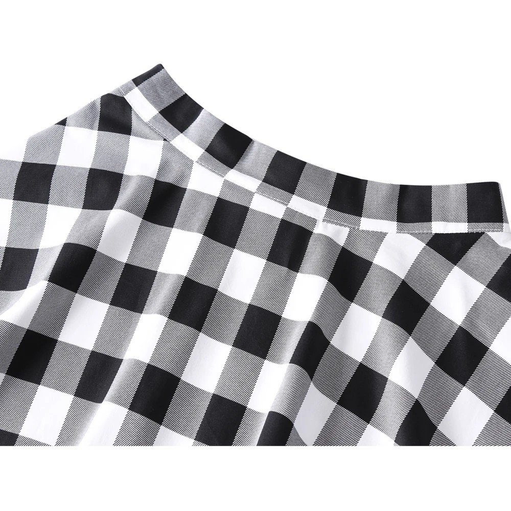 Женская юбка в клетку черная белая красная модель ss0006 на весну 2022 | одежда