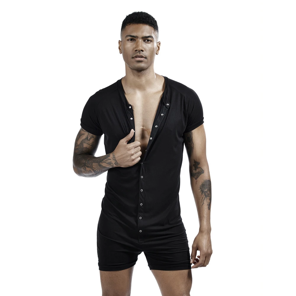 New Men's Bodysuit Bodywear Tank Top and Shorts Set Tight Sexy Jumpsuit fashion vest | Мужская одежда