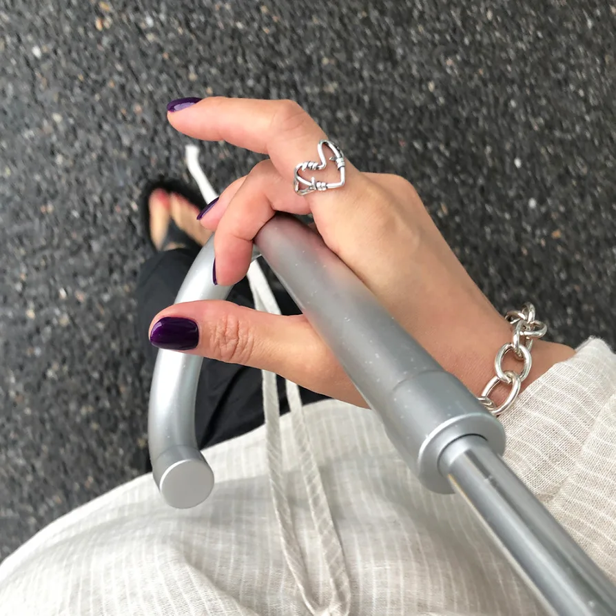 Модные кольца для женщин из 100% настоящего серебра 925 пробы с сердечками