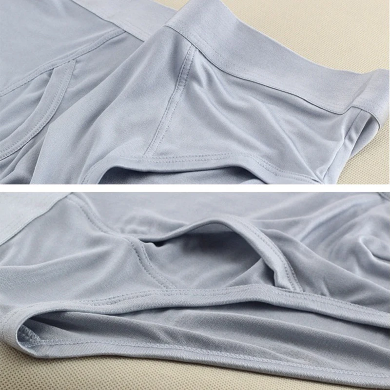 Трусы мужские из чистого шелка со средней посадкой U образной формы|underwear bikini|silk