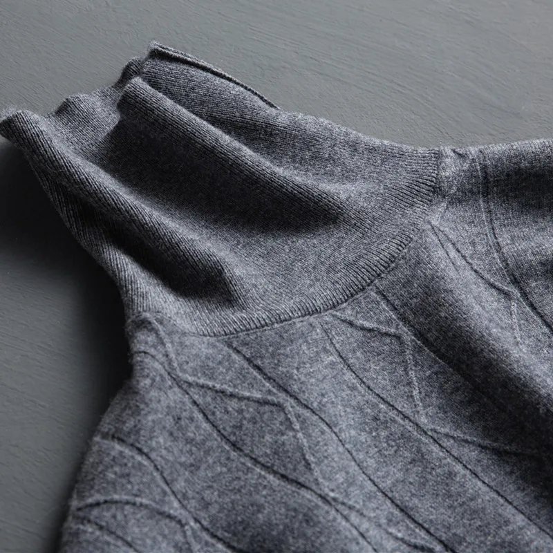 Мужские свитера Мужской базовый пуловер облегающий длинный рукав трикотаж зима