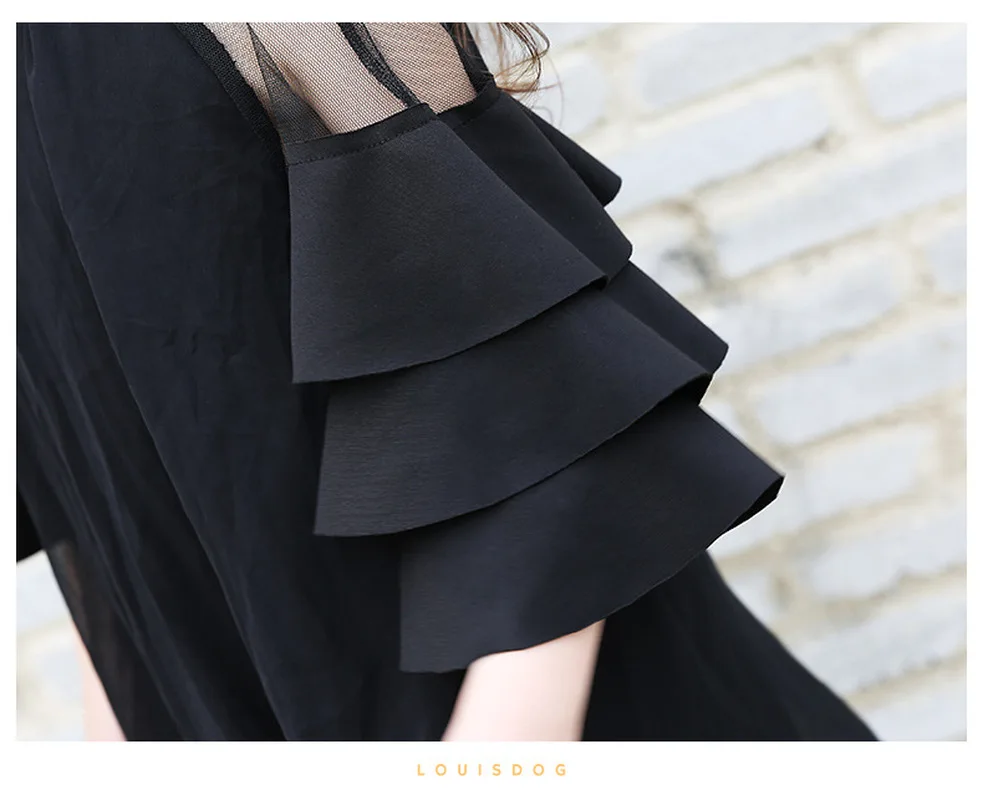 Летнее платье принцессы для девочек-подростков свободное шифоновое маленьких