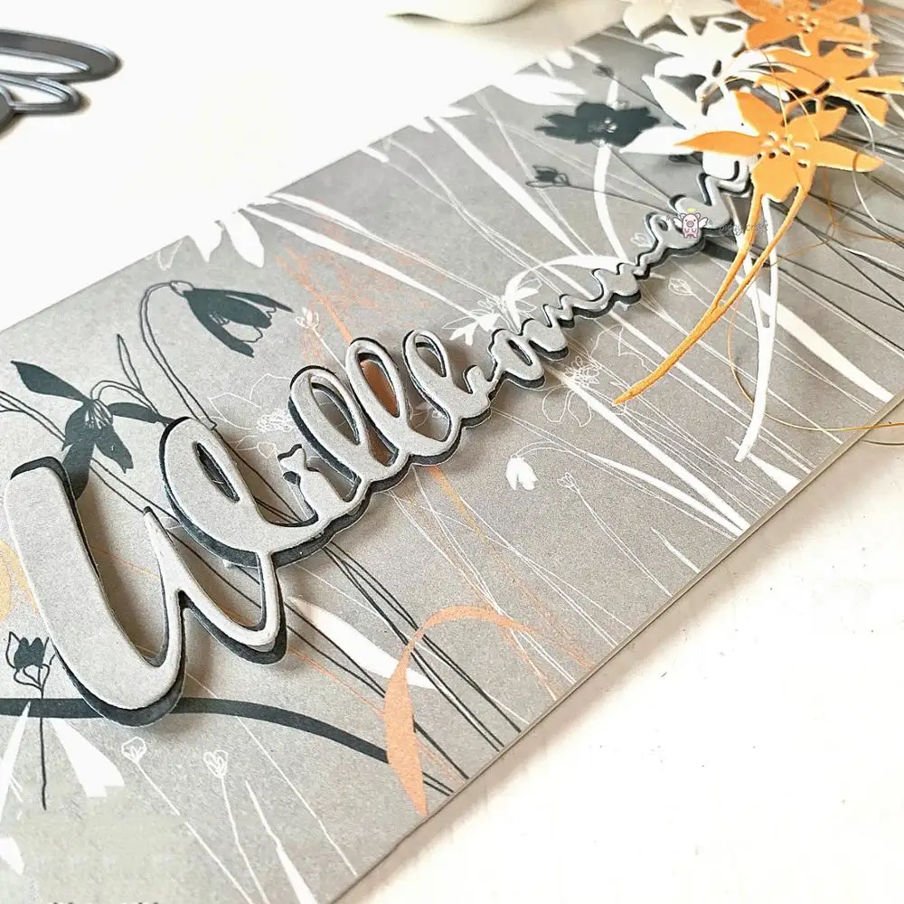 Металлические Вырубные штампы форма для вырезания новые буквы украшения