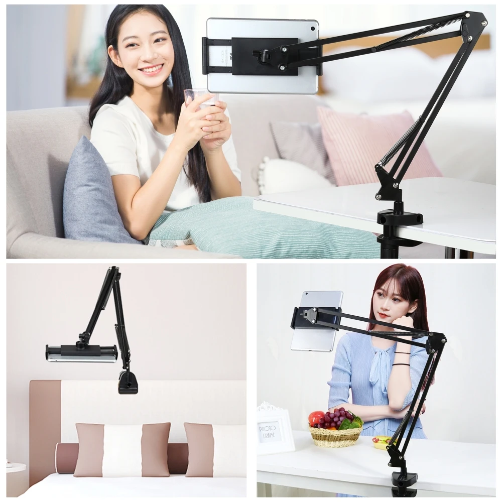 

PULUZ-Soporte de brazo de escritorio, soporte de suspensin con abrazadera para Tablet PC para transmisin en vivo, Tiktok, fotogr