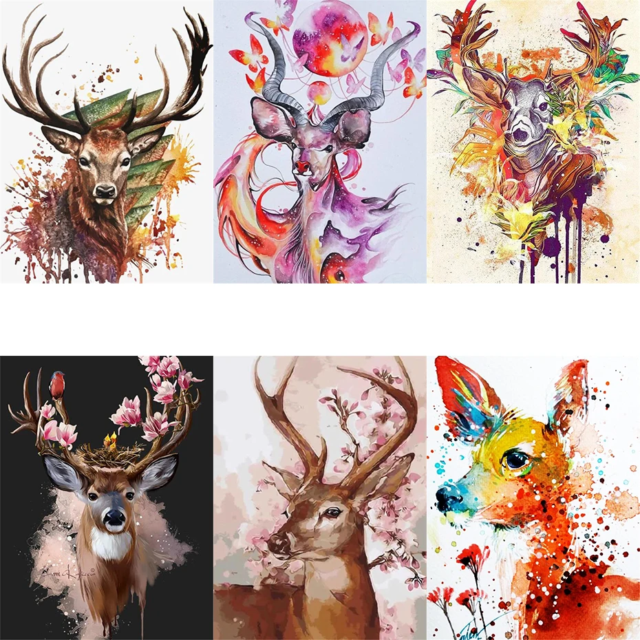 

tapb DIY Paint By Numbers Cute Cartoon Small Tiger Handpainted On Canvas Oil Painting Color By Numbers For Home Art Decor