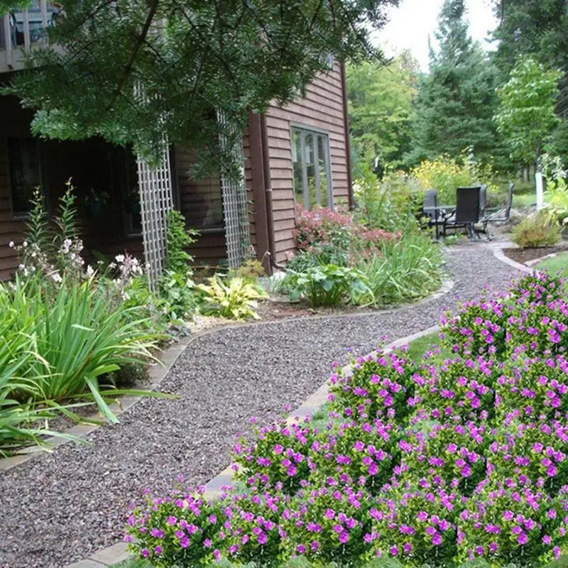 Искусственные цветы кустарники для растений на открытом воздухе пластиковые