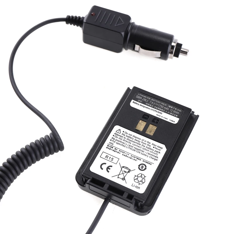 Tanie 12/24V Samochód ładowarka Eliminator Adapter Do Obsługi YAESU Ft4X Ft4Xr FT-4X FT-4XR SBR-28 Radio Akcesoria Walkie Talkie