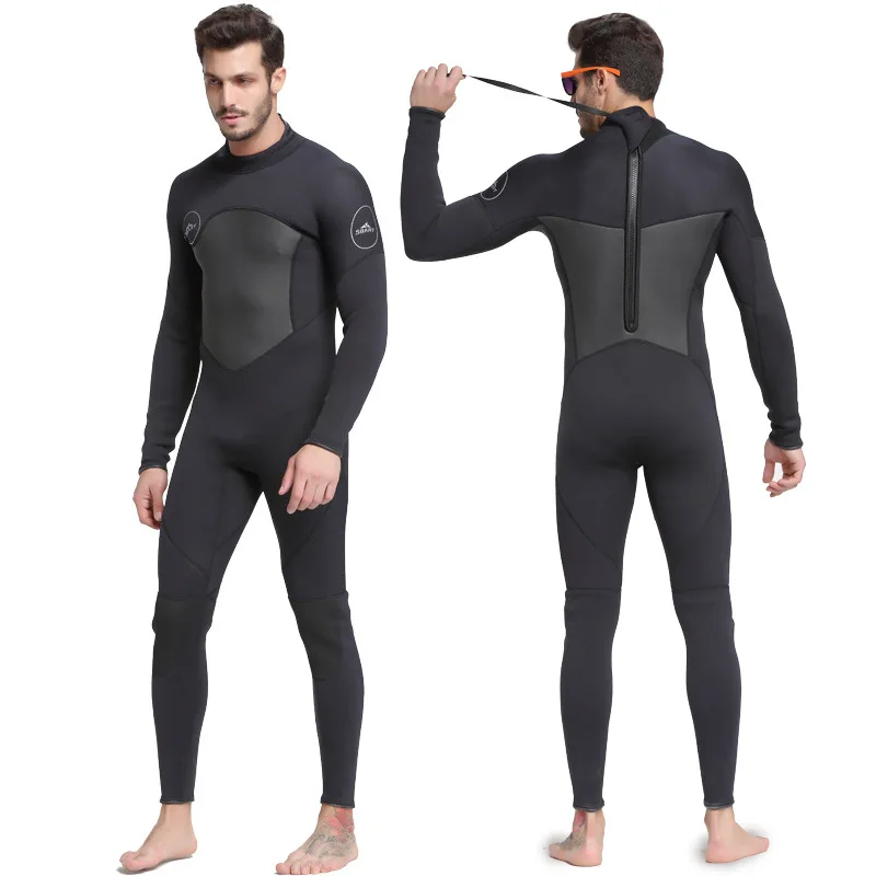 

Sharbat Swimsuit Men's 3mm Diving Suit Thickened Warm Winter Outdoors Sun Protection Snorkeling One-Piece Long Sleeves Dive Skin