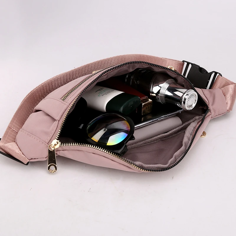 

2021 New Casual Ladies Color Waist Bag Oxford Waterproof Bag Mobile Phone Bag Pocket Mini Light Sports Running Bag Chest Bag