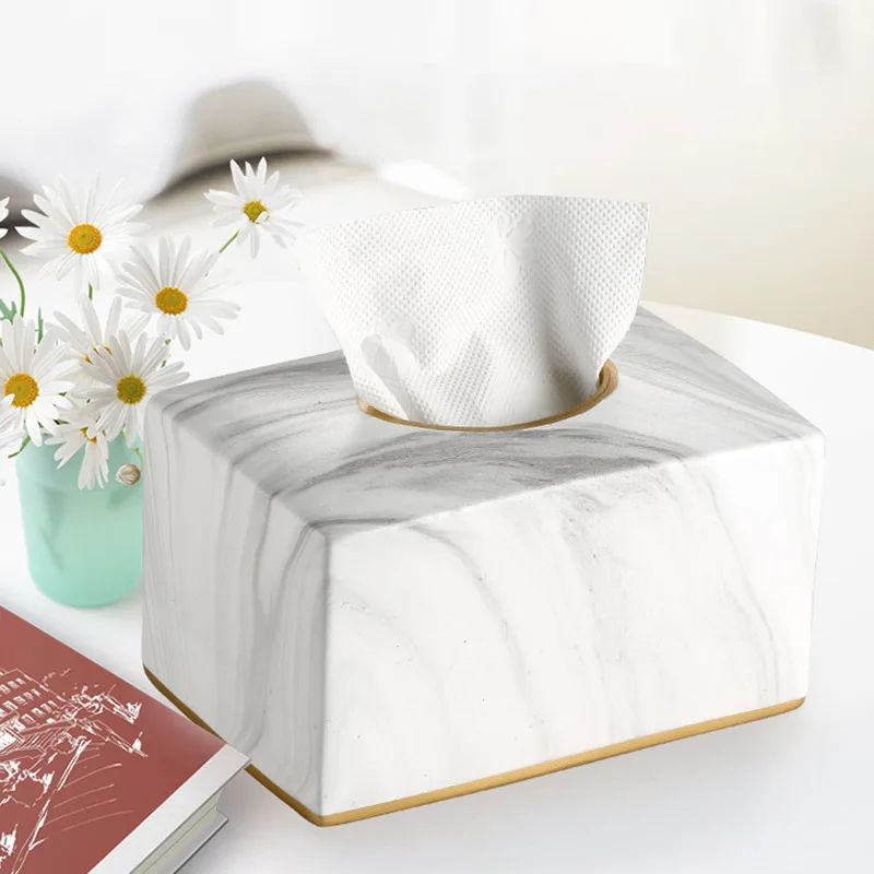 

Съемная коробка для салфеток, прямоугольная креативная квадратная коробка для хранения салфеток, белый скандинавский контейнер, коробка д...
