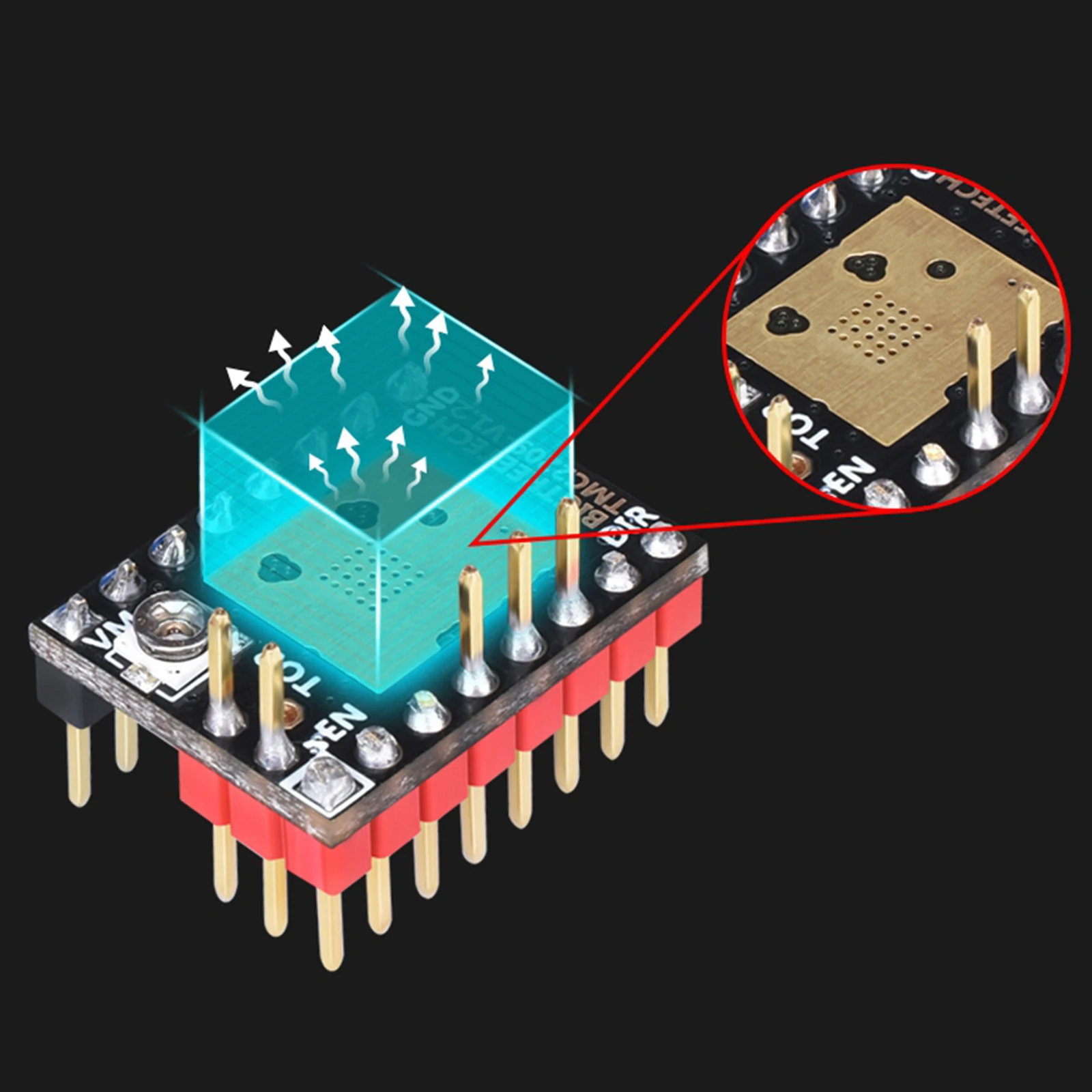 

Драйвер шагового двигателя TMC2209 V1.2, 2,8a детали для платы SKR V1.2, простая установка