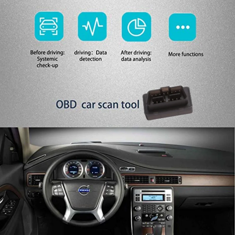 Автомобильный мини сканер OBD ELM327 Bluetooth 4 0 OBD2 OBDII инструмент для диагностики