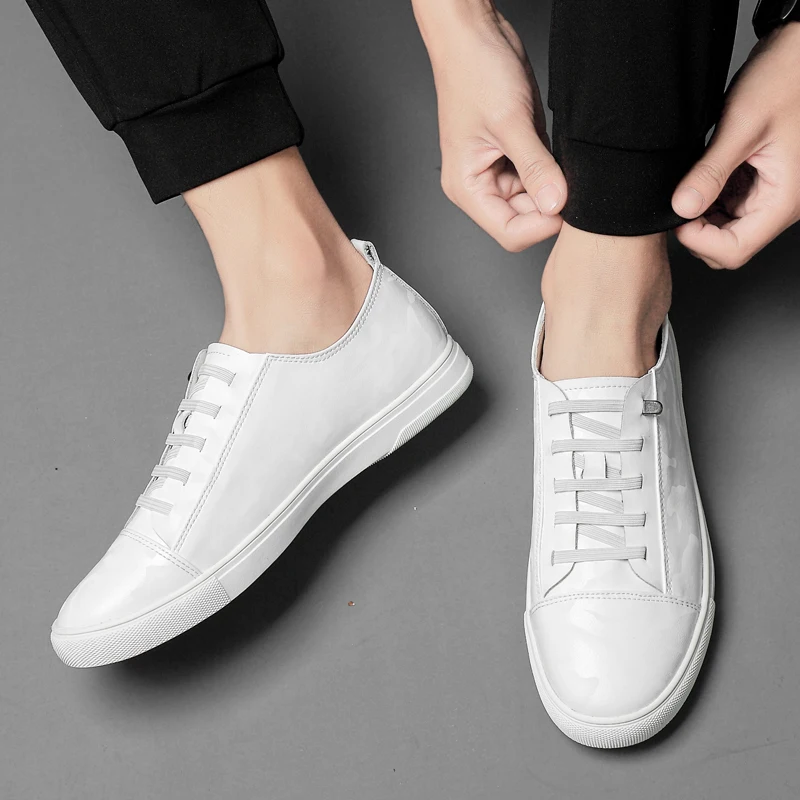 Брендовые Дизайнерские мужские повседневные туфли летние дышащие модные белые