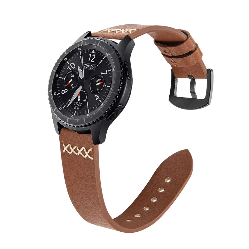 

Replacement Wirst Strap for Samsung Active Watch Band Leather 22mm Watch Band for Samsung Watch 46mm 42mm Strap
