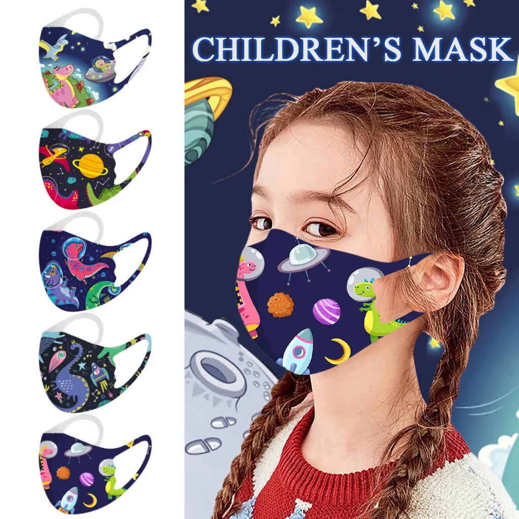 

Хэллоуин косплей мультфильм полиэстер маска для лица модный принт дети дизайнерская маска Моющиеся Многоразовые Маски Страшные Маски