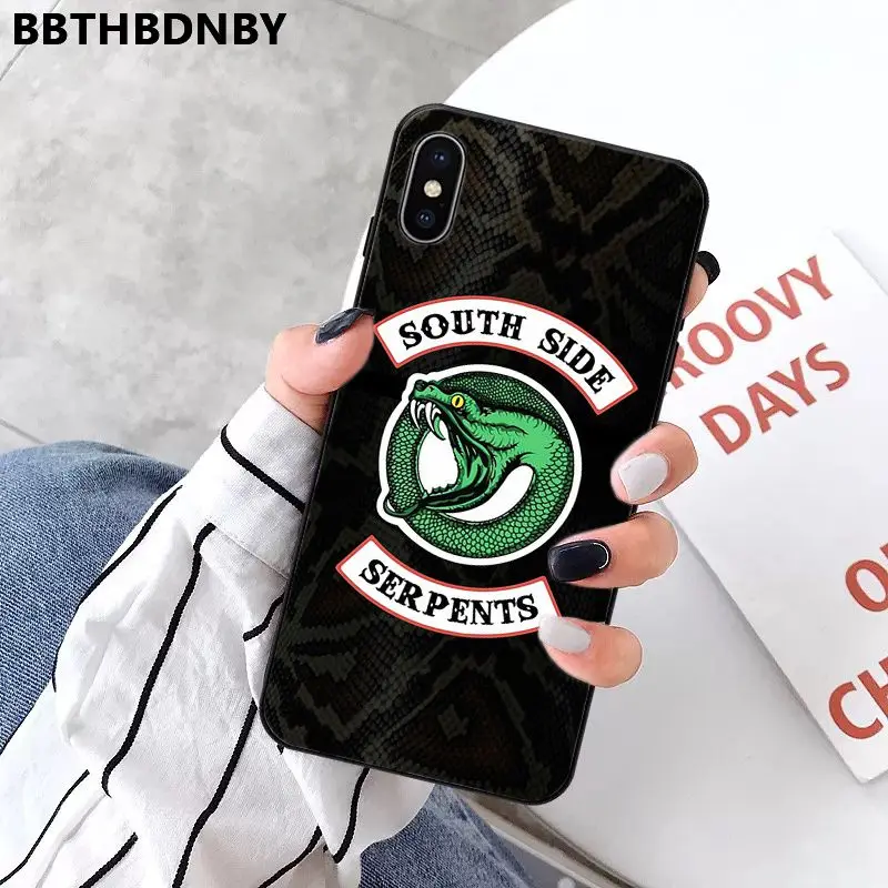 ТВ ривердейл южная сторона змеи черный мягкий чехол для телефона iPhone 11 pro XS MAX 8 7 6 6S