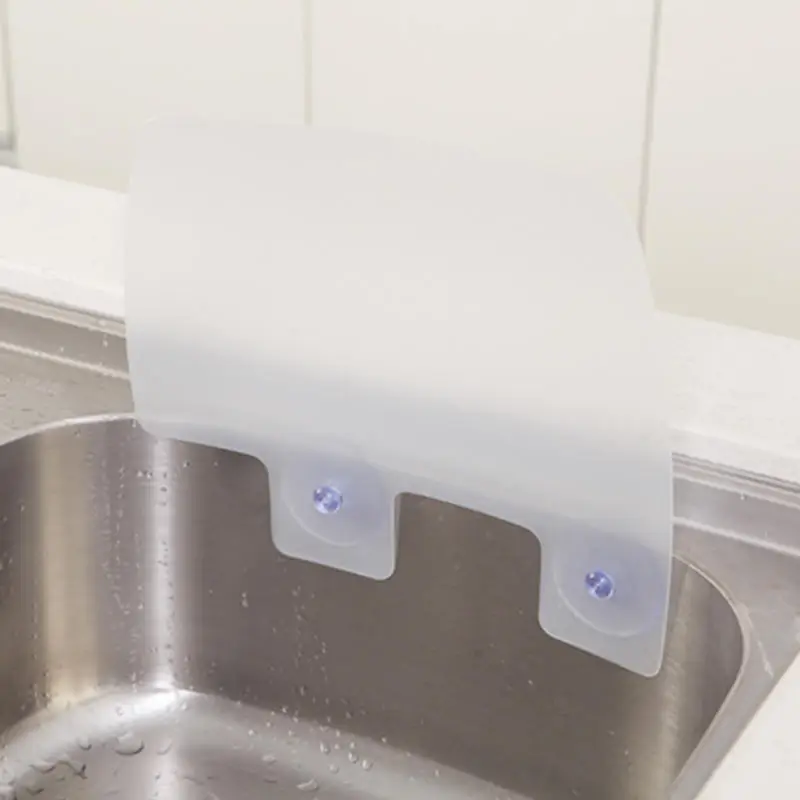 

1Pc New Arrival Kitchen Sink Water Splash Guards with Sucker Waterproof Screen for Dish Fruit Vegetable Washing Anti-water Board