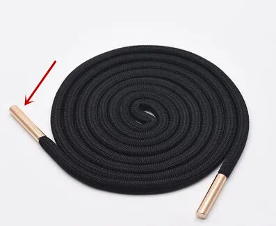 140CM 1Pc Solid Color Polyester Cord 140CM Copper Bead Caps Decorative Cap Rope For Sweater Sports Pants Waist Rope Belt - Цвет: 140CM