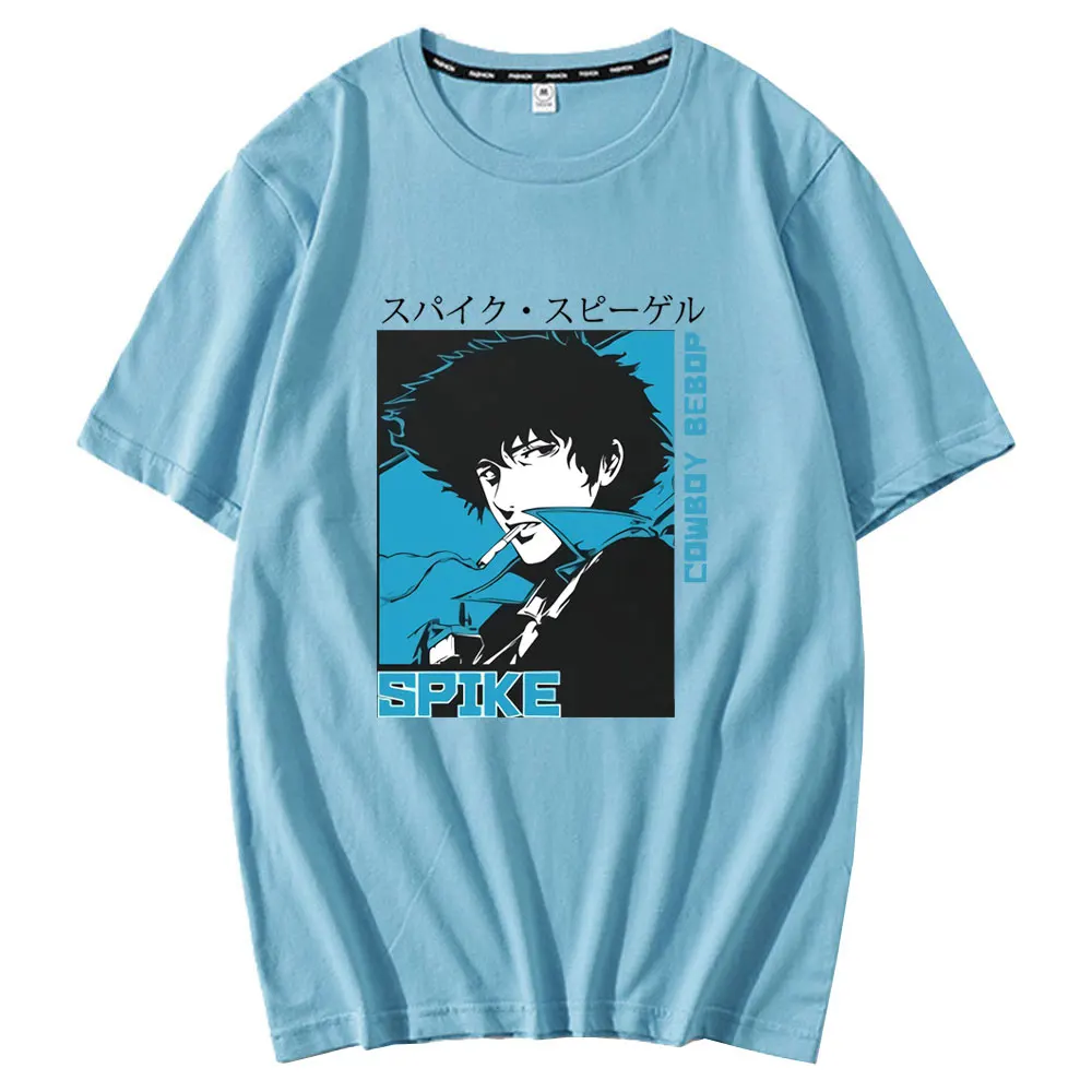 

Japanese Anime Cowboy Bebop Tshirt 2021 Men Fashion Casual T Shirt Spike Spiegel Print Devil T-shirt Male Harajuku Tops Gift