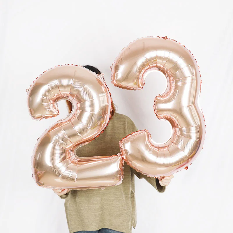 Большие гелиевые воздушные шары из фольги надувные цифры высотой 32 дюйма для