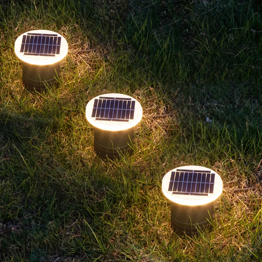 저렴한 5 개 야외 태양광 LED 지하 빛 태양 통로 잔디 매립 조명 2/3W 조경 조명 지상 조명에 매입