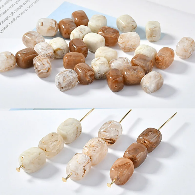 

10PC DIY Retro Resin Pendants Fashion Jewelry Chain Necklace Earring Bracelet The Cube Pendant Female Accessories Whoelsale