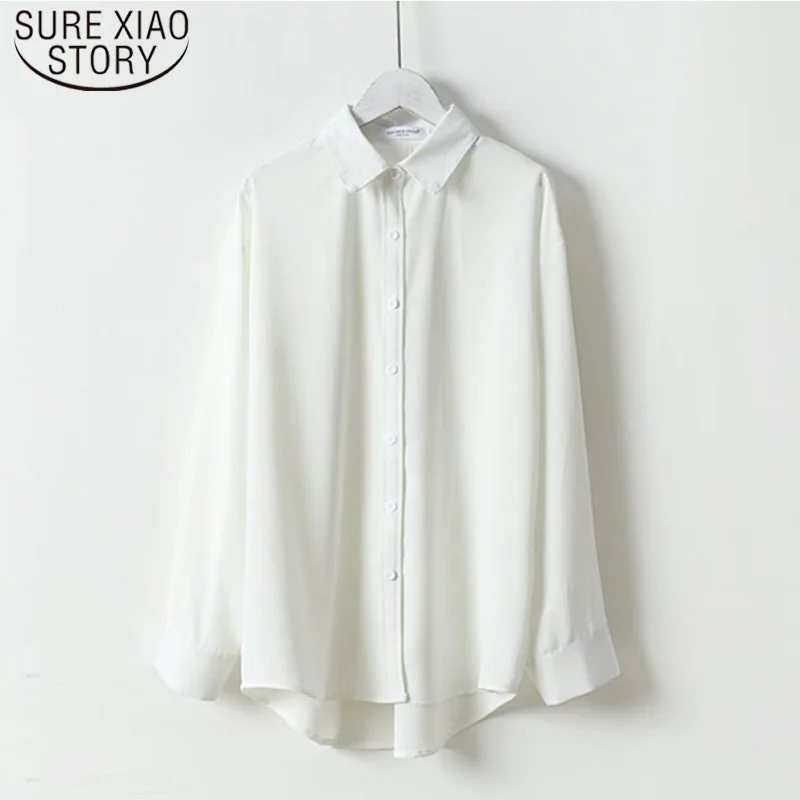 Модная блузка 2021 из атласа с длинным рукавом винтажная Женская шелковая V