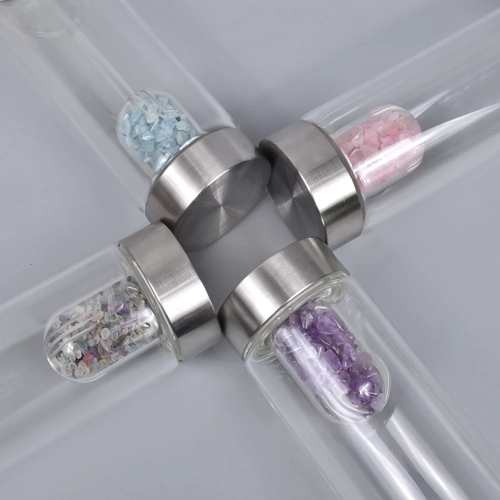 Натуральный кварцевый драгоценный камень Хрустальное стекло эликсир бутылка