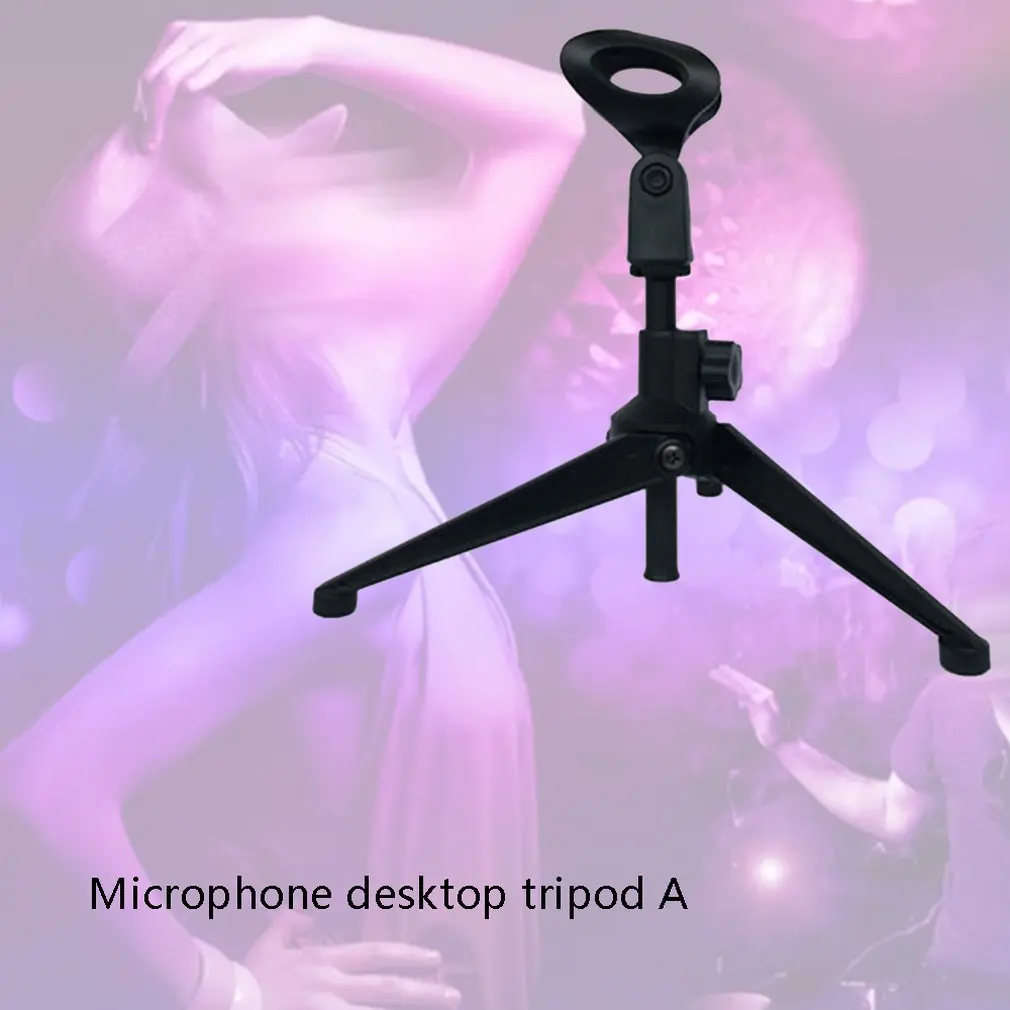 

1Pcs Portable Metal Microphone Stand Desktop Tripod Stand Wired Wireless Microphone Stand Desktop