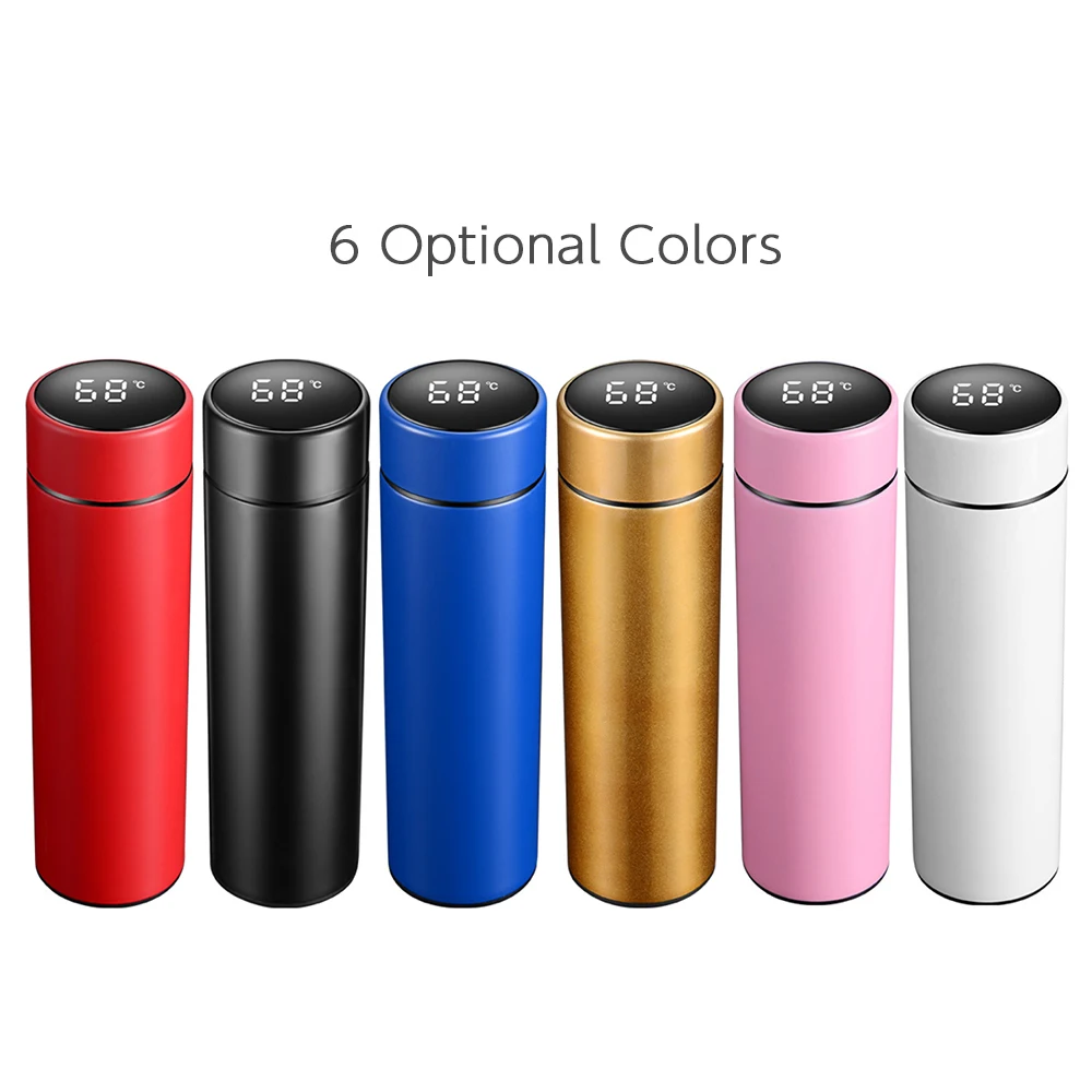 

500ml Intelligent Vacuum Insulated Bottle Temperature Display LCD Touch Screen Stainless Steel Vacuum Bottle Travel Mug