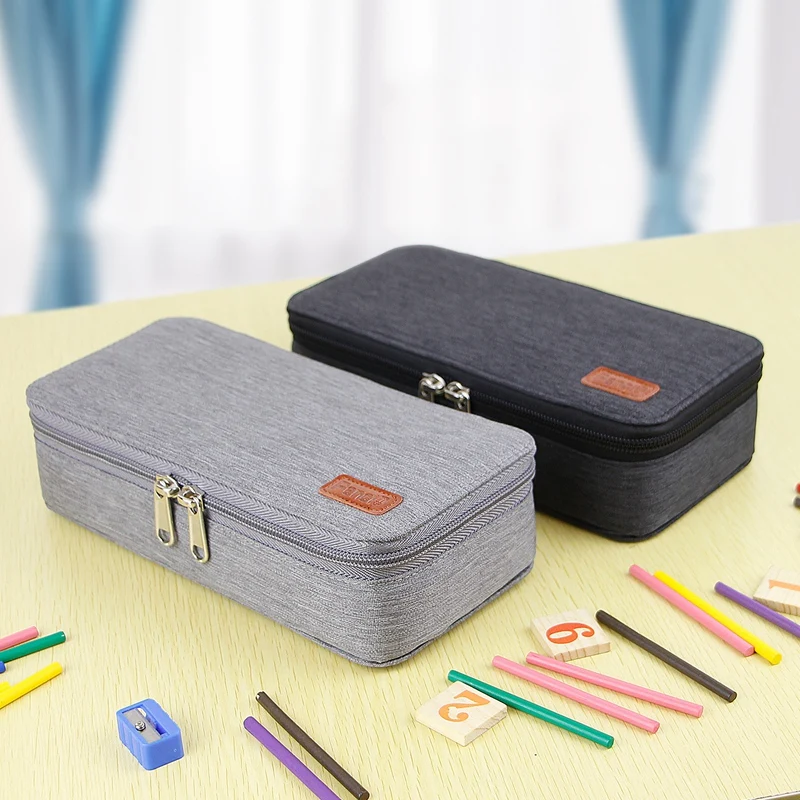 

Vintage Pencil Case Canvas Zippered Pencil Case Single Pouch Pencil Case Pencil Case Organizer