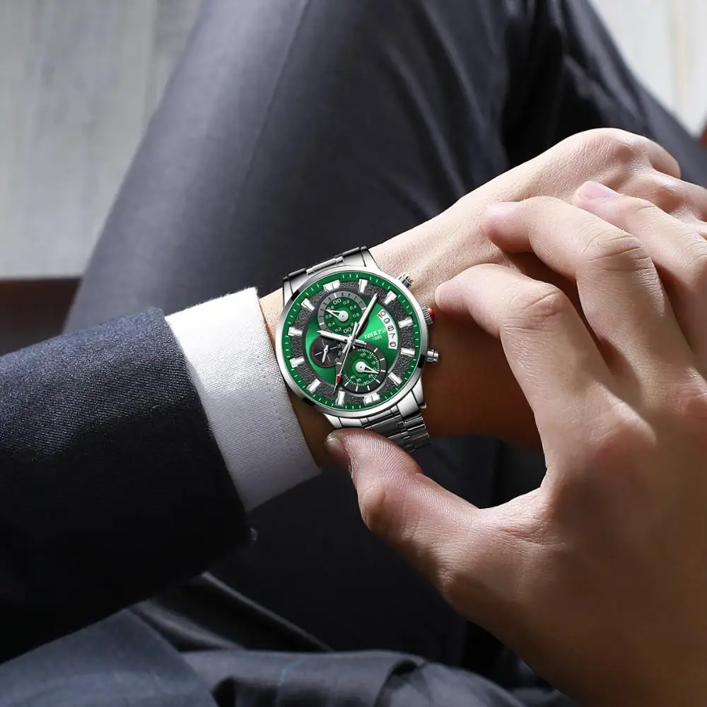 

2020 Fashion Mens Watches Top Brand Luxury Gold Clock Sports Chronograph Waterproof Quartz Watch Men Relogio Masculino
