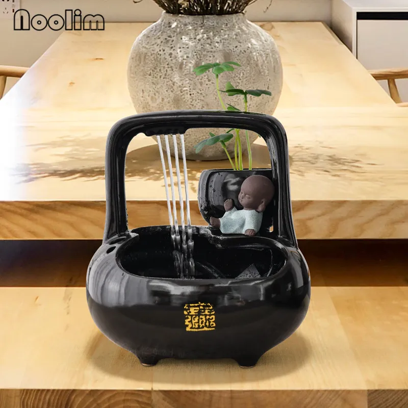 Керамический маленький монах ручной работы украшения для фонтана воды офисный