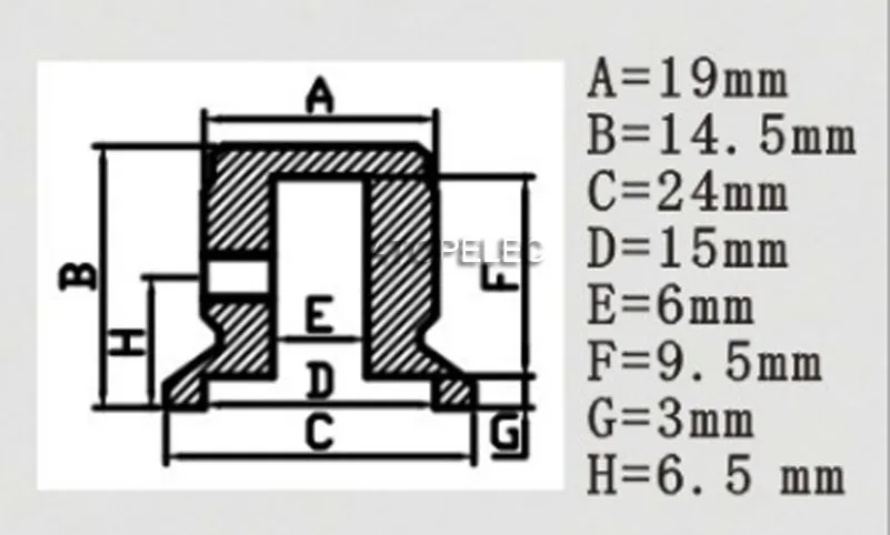 10 шт. 24*14 мм твердая полностью алюминиевая ручка Hi-Fi Hi-End Audio AMP компакт-диск DAC Control 6